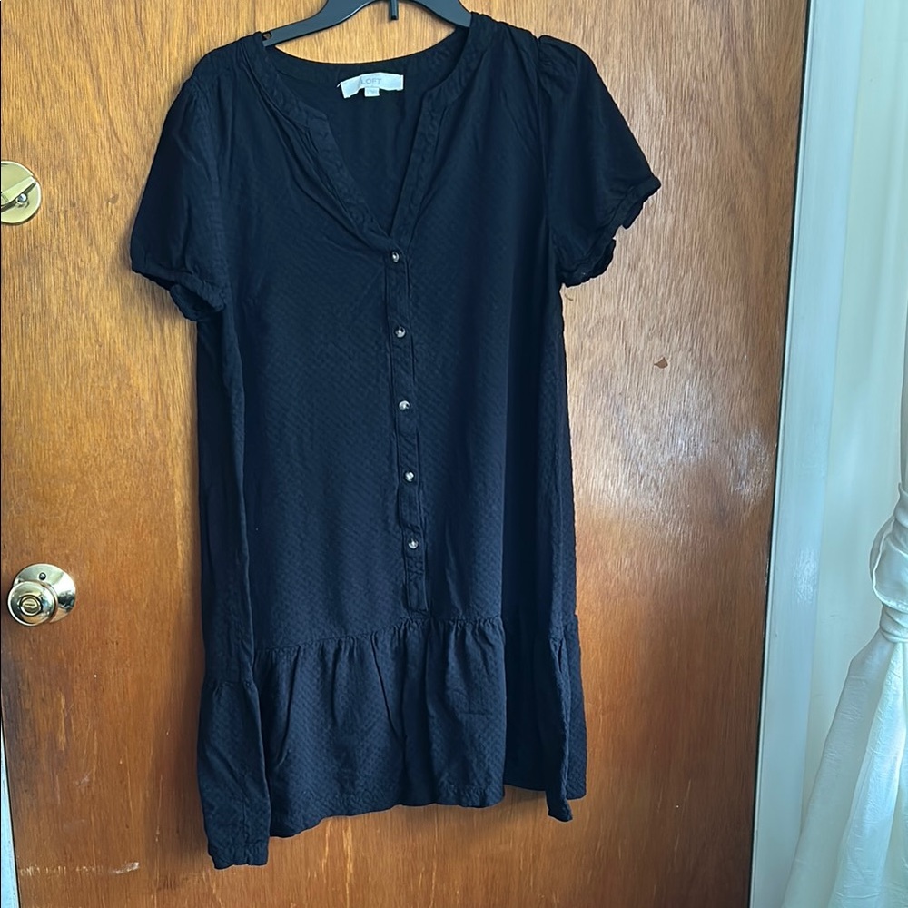 Loft rayon black dress size large
